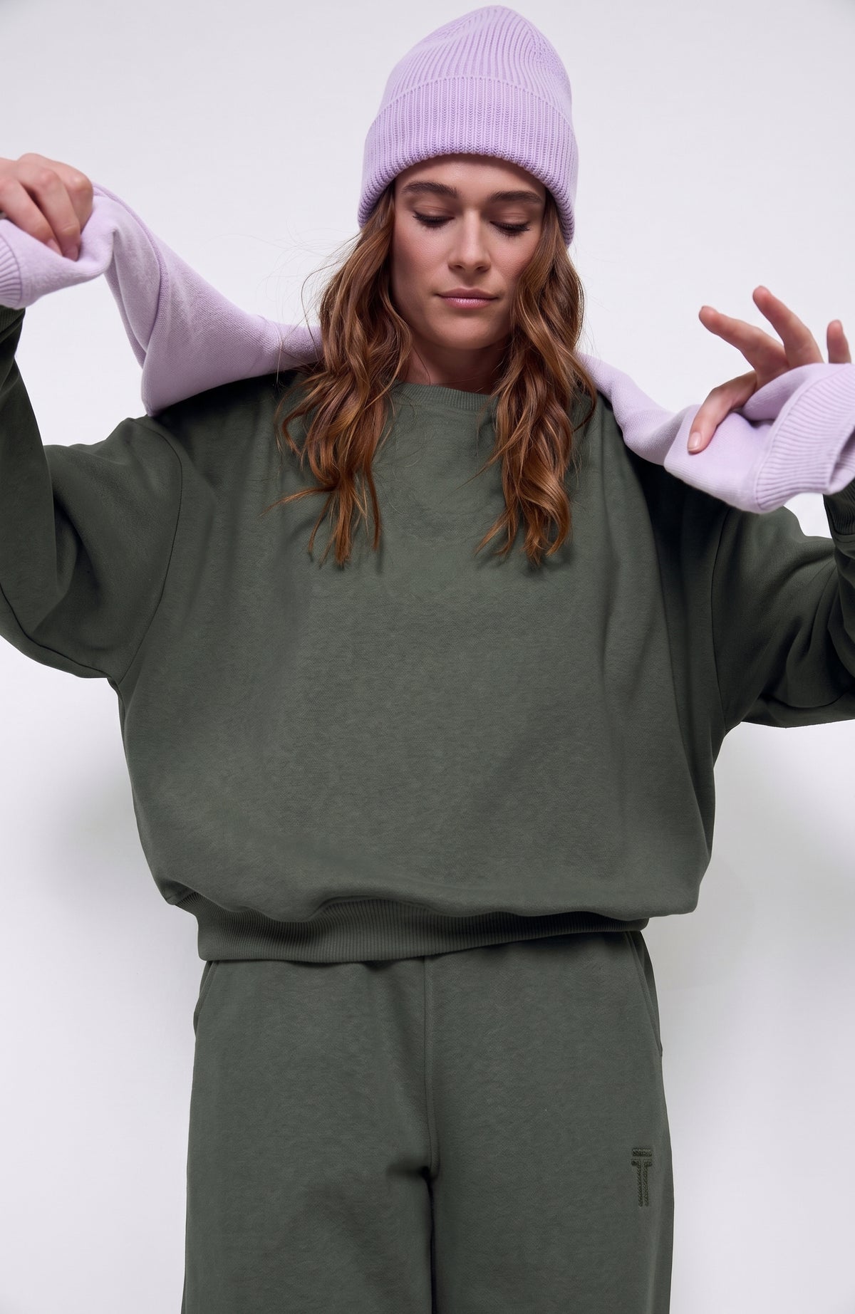 CROPPED SWEATER Thyme