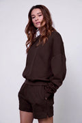 CROPPED SWEATER Coffee